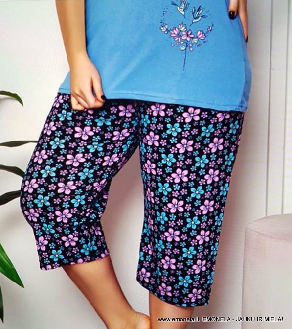 Pižama RIMA, trumpa, 2 dalių žydra