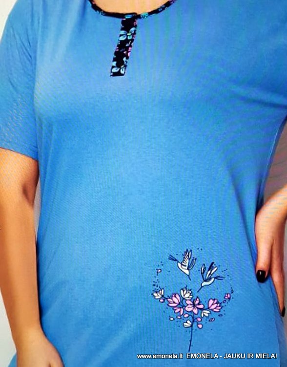 Pižama RIMA, trumpa, 2 dalių žydra