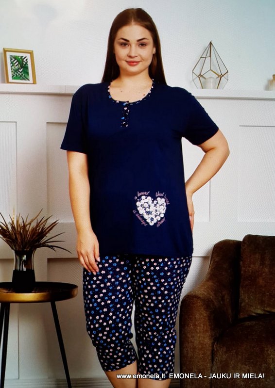 Pižama RIMA, trumpa, 2 dalių t.mėlyna, dydis 48