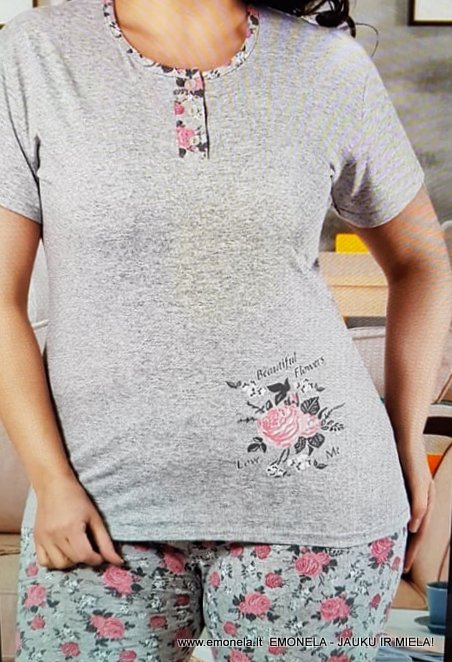 Pižama ROŽELĖS RAUDONOS trumpa, 50 d.