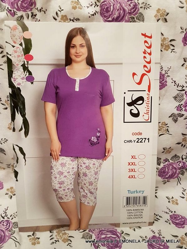 Pižama VIOLETA, trumpa, 2 dalių