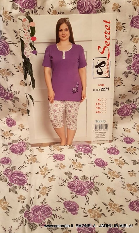 Pižama VIOLETA, trumpa, 2 dalių