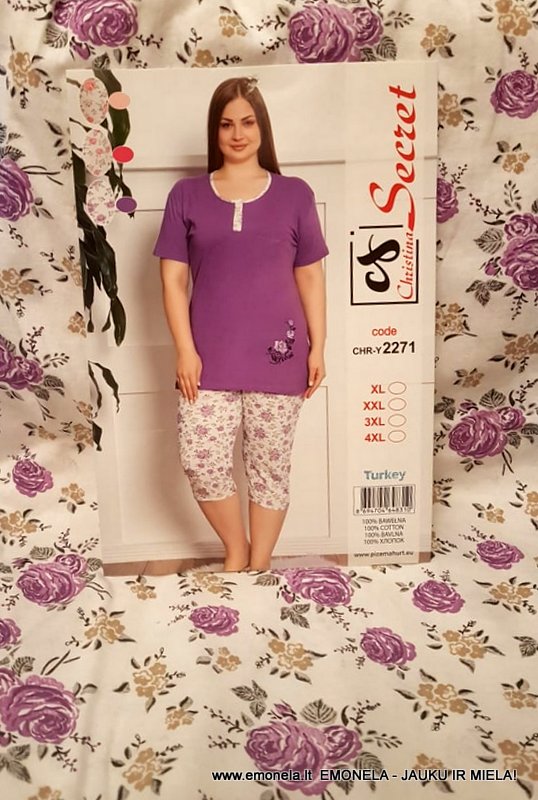 Pižama VIOLETA, trumpa, 2 dalių