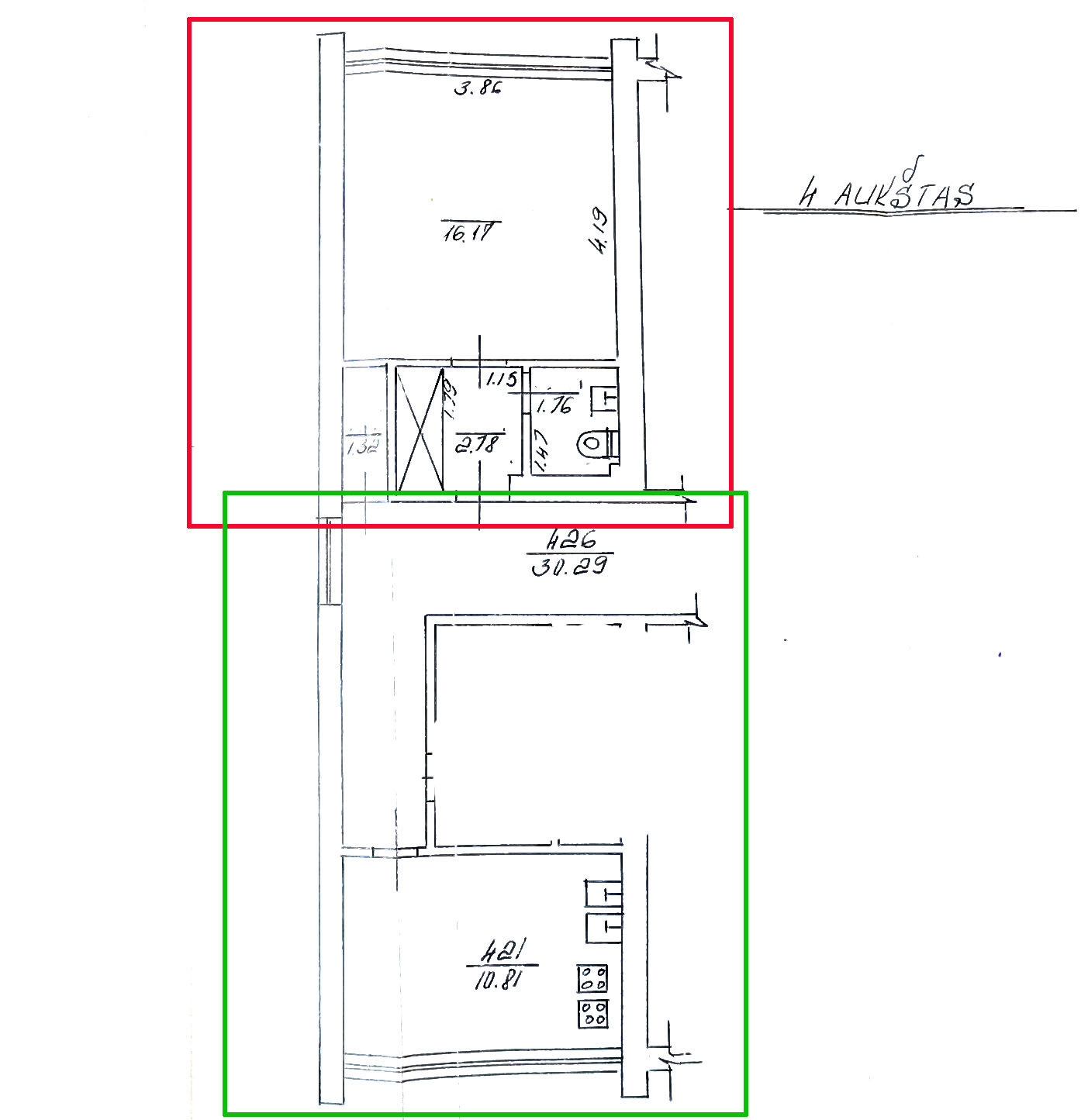 Parduodamas 1 kambario butas, Panevėžyje.
