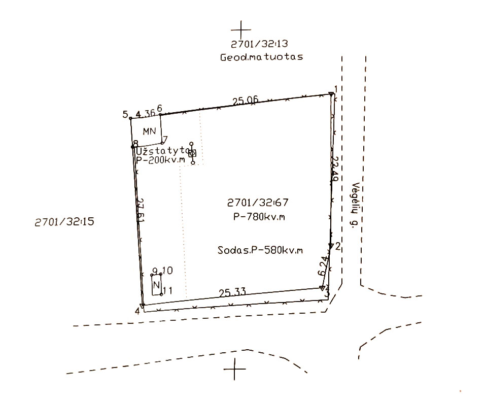 Parduodamas sodų bendrijoje „Šarmutas“ sodas Vėgėlių g. 78 Panevėžys. Sklypas 7,8 aro