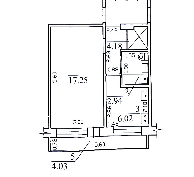Parduodamas 1 kambario butas pirmame aukšte Panevėžyje, Basanavičiaus g. 66.