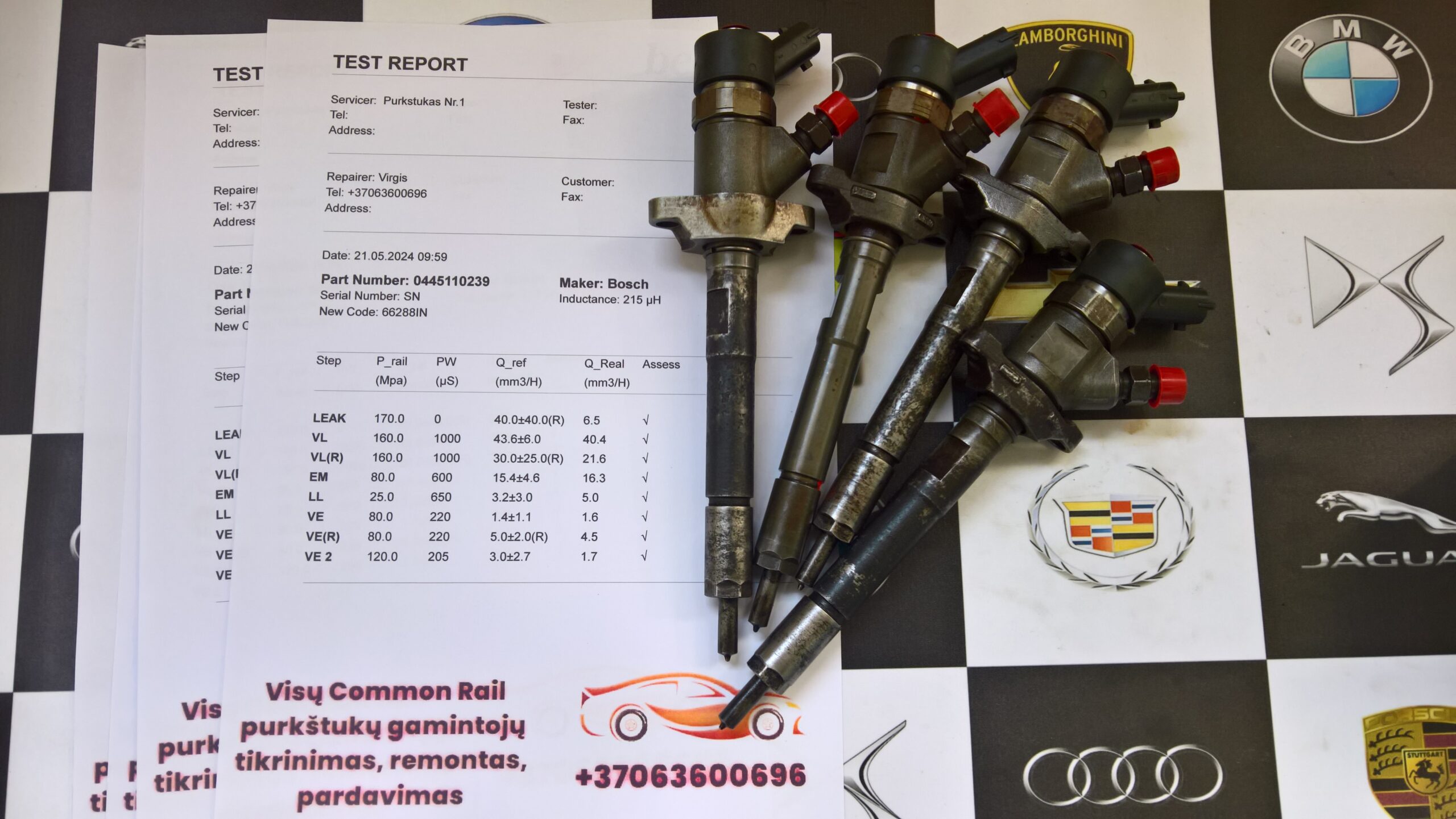 Kuro purkštukai Citroen,Fiat,Ford,Mazda,Peugeot,Suzuki 1.6d. 0445110239