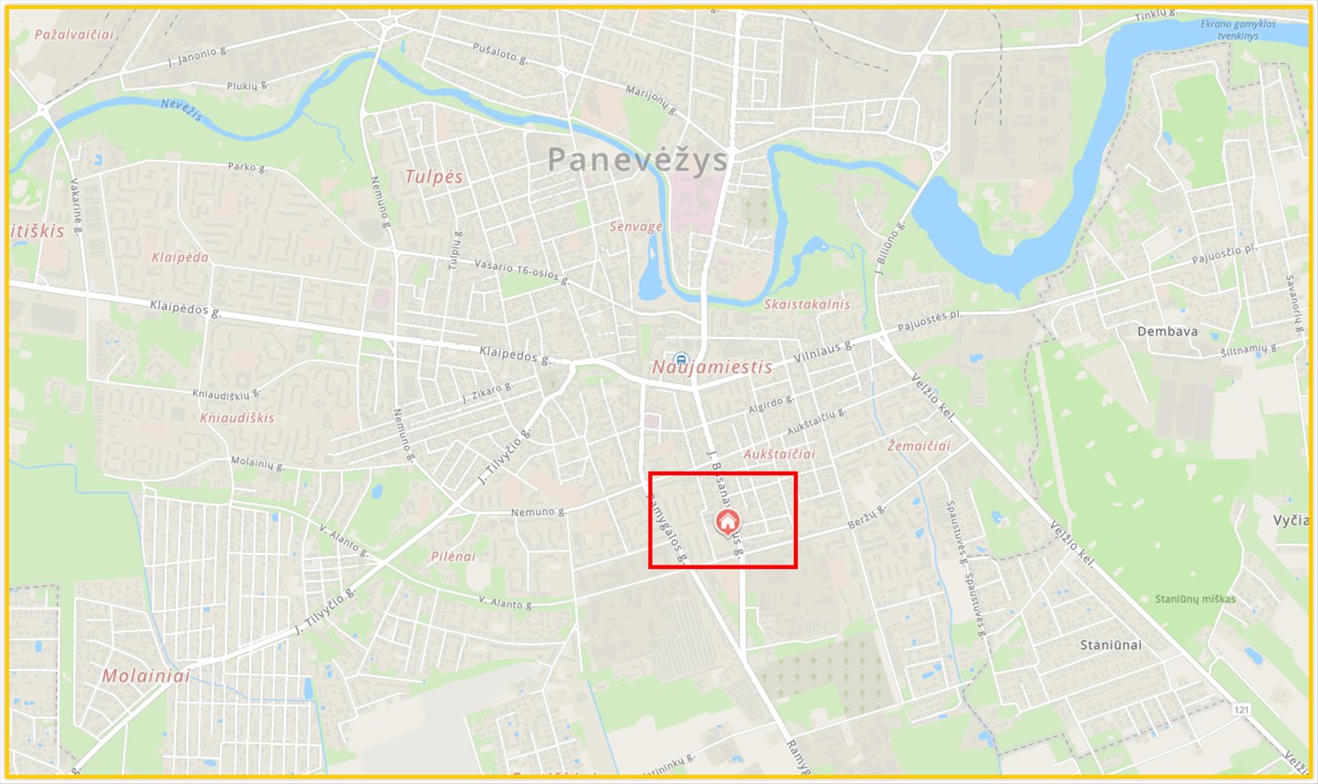 Parduodamas 1 kambario butas pirmame aukšte Panevėžyje, Basanavičiaus g. 66.