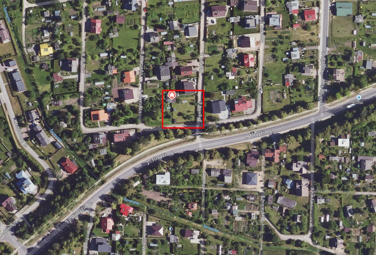 Parduodamas sodų bendrijoje „Šarmutas“ sodas Vėgėlių g. 78 Panevėžys. Sklypas 7,8 aro