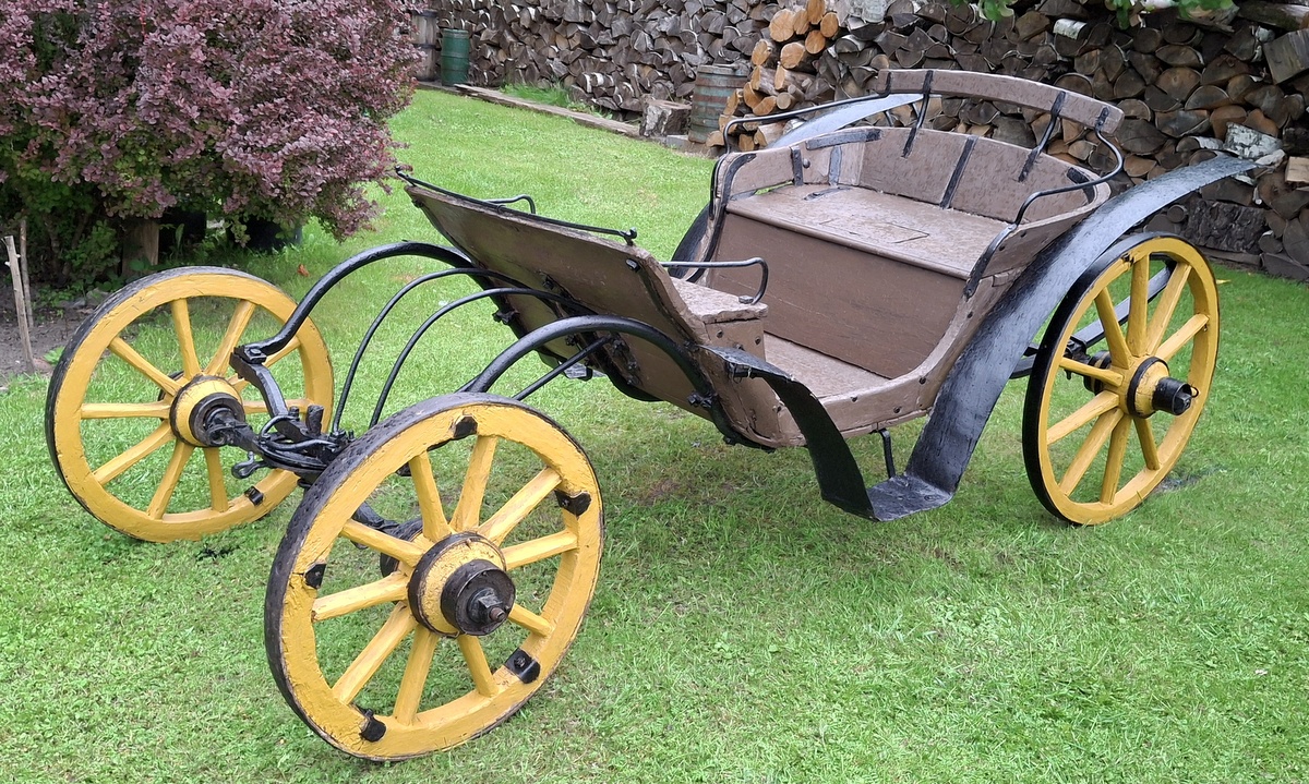 Antikvarinė Brička lineika – karieta be stogo