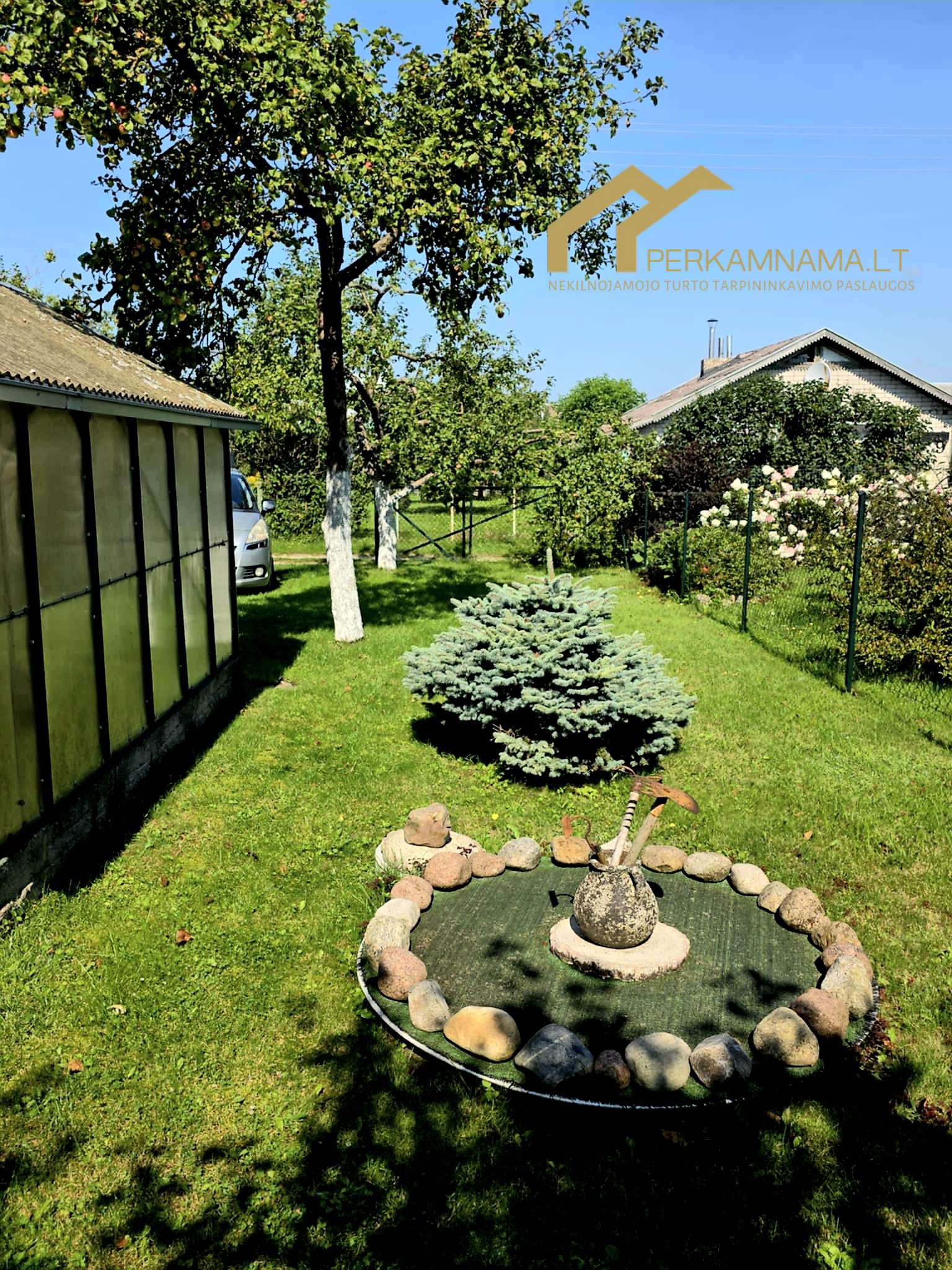 Parduodamas sodo namelis su terasa ir sklypu Klaipėdos r.