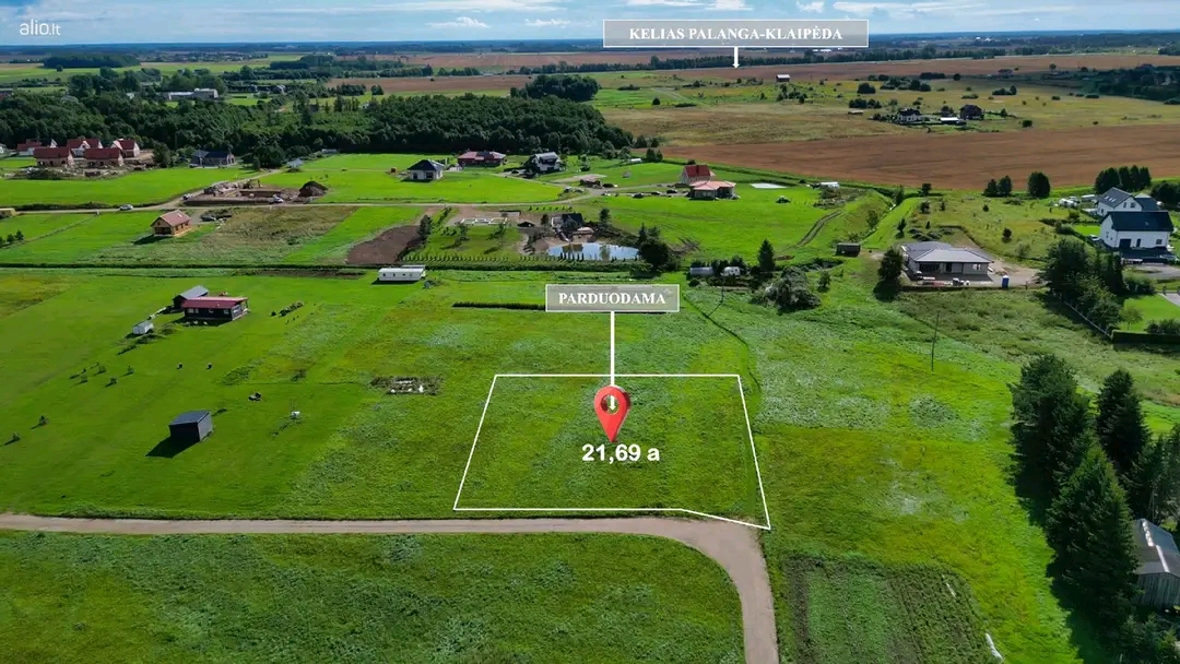 Parduodamas sklypas Klaipėdos raj. Kretingalės sen. Darguziu km, 2 km iki jūros.