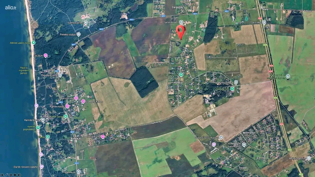 Parduodamas sklypas Klaipėdos raj. Kretingalės sen. Darguziu km, 2 km iki jūros.