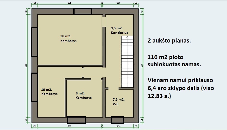 Parduodamas sublokuotas kotedžas – Mazūriškiai, Klaipėdos r.