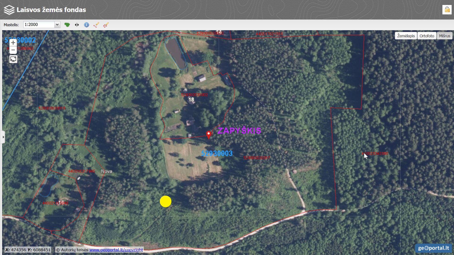 Parduodamas 9.8287 ha miško sklypas Kauno r.
