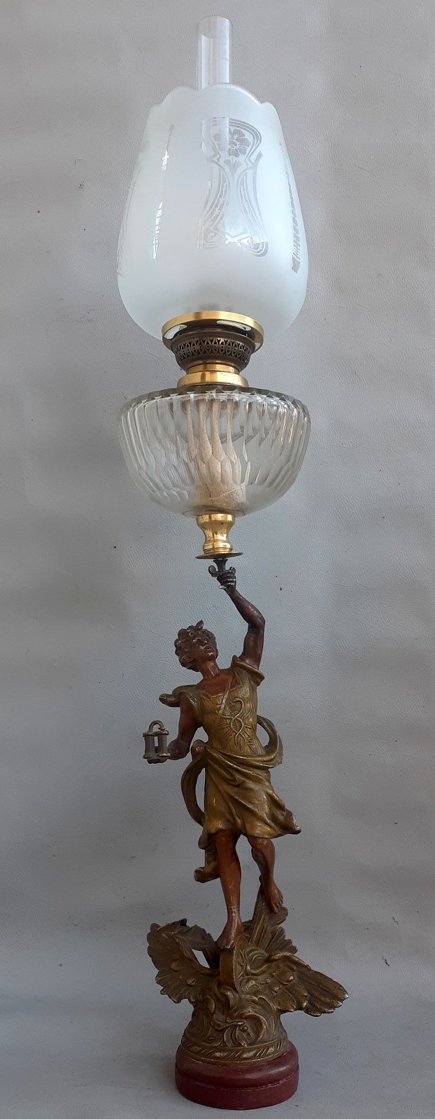 Labai prabangi Antikvar. Žibalinė Lempa, Veikianti