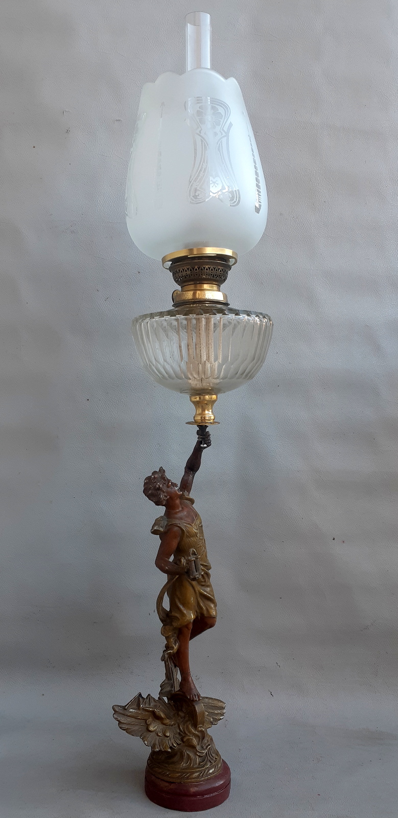 Labai prabangi Antikvar. Žibalinė Lempa, Veikianti