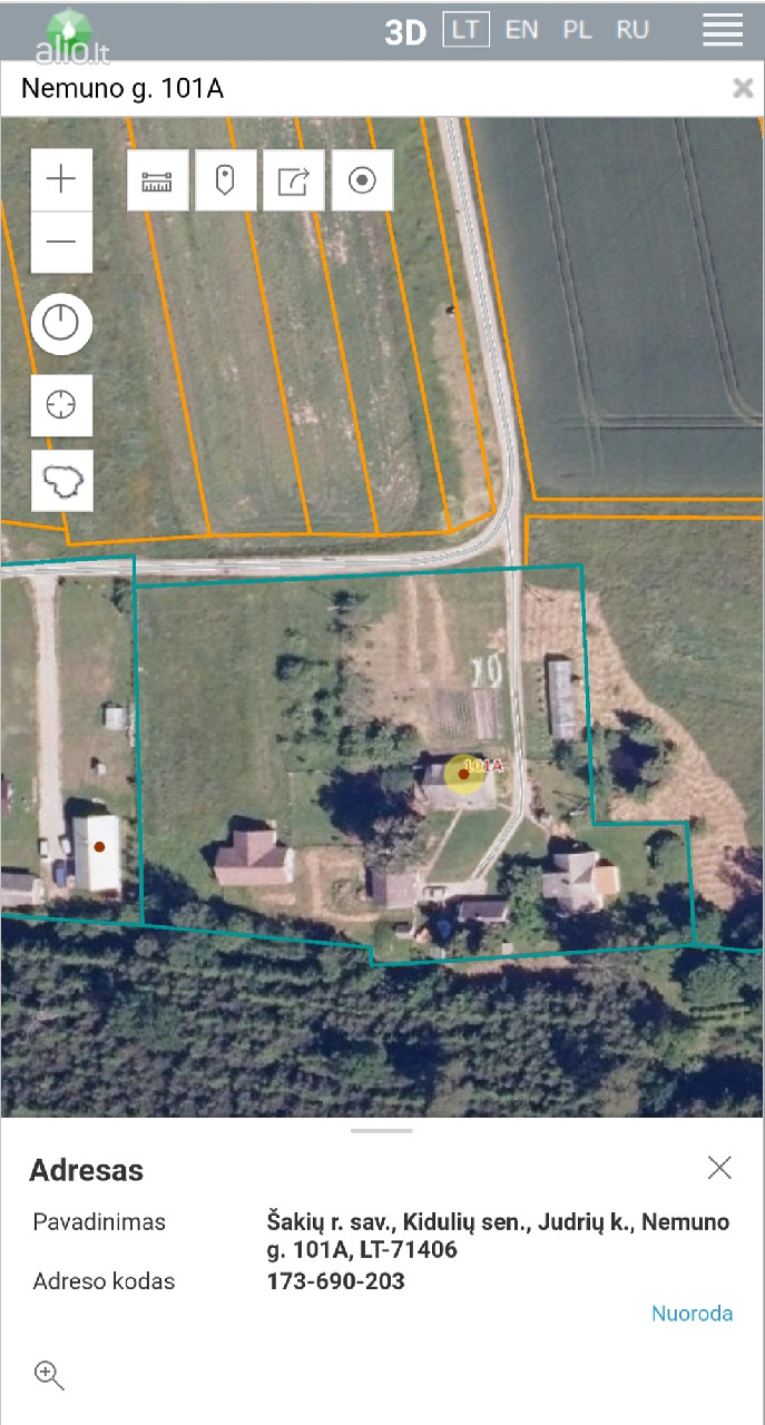 Parduodamas įrengtas namas Šakių raj. Judrių km. netoli Nemuno.