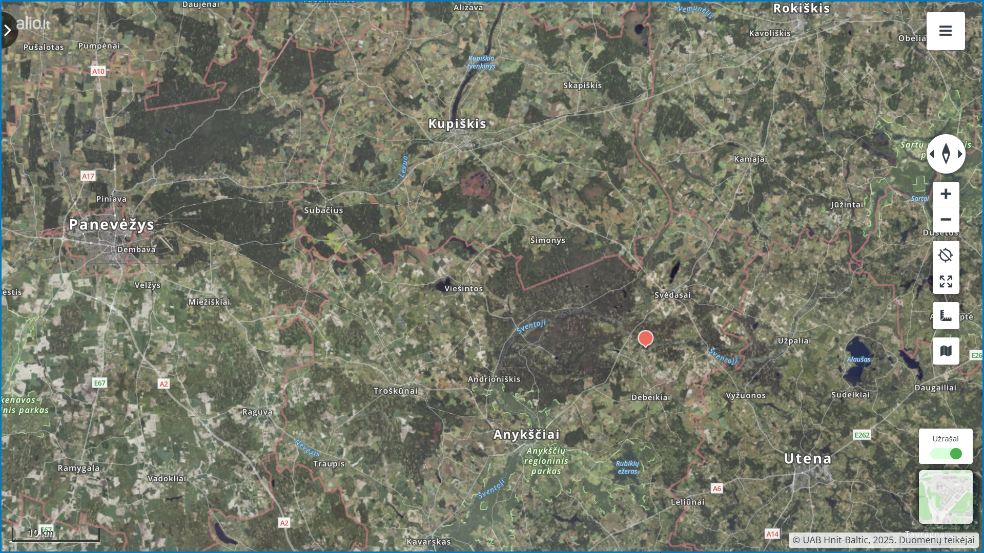 Žemės ūkio paskirties sklypas 6.5 ha su mišku – šalia upės Šventoji – Anykščių raj. Debeikių sen.