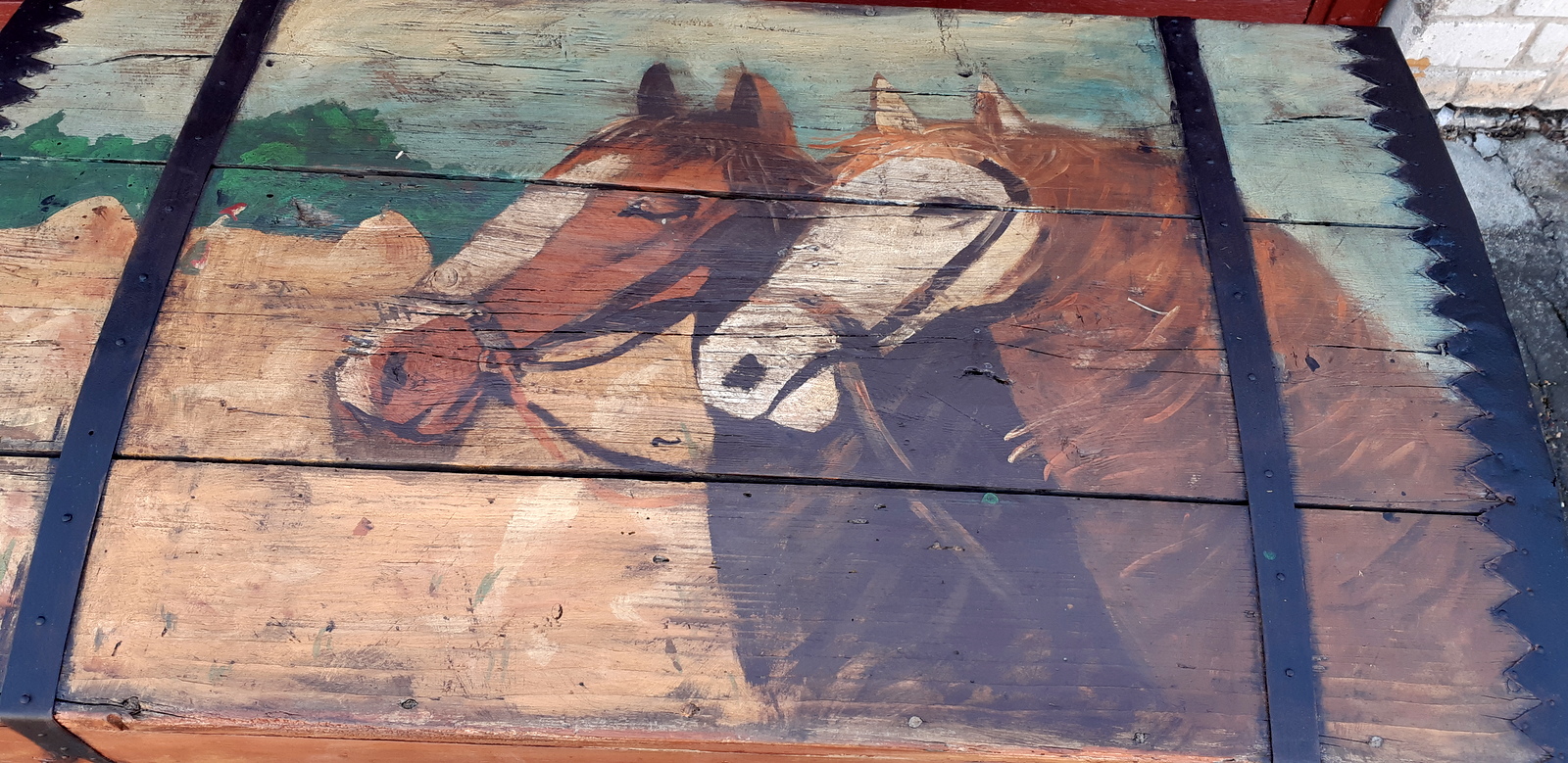 Senovinė meniška Kraičių Skrynia