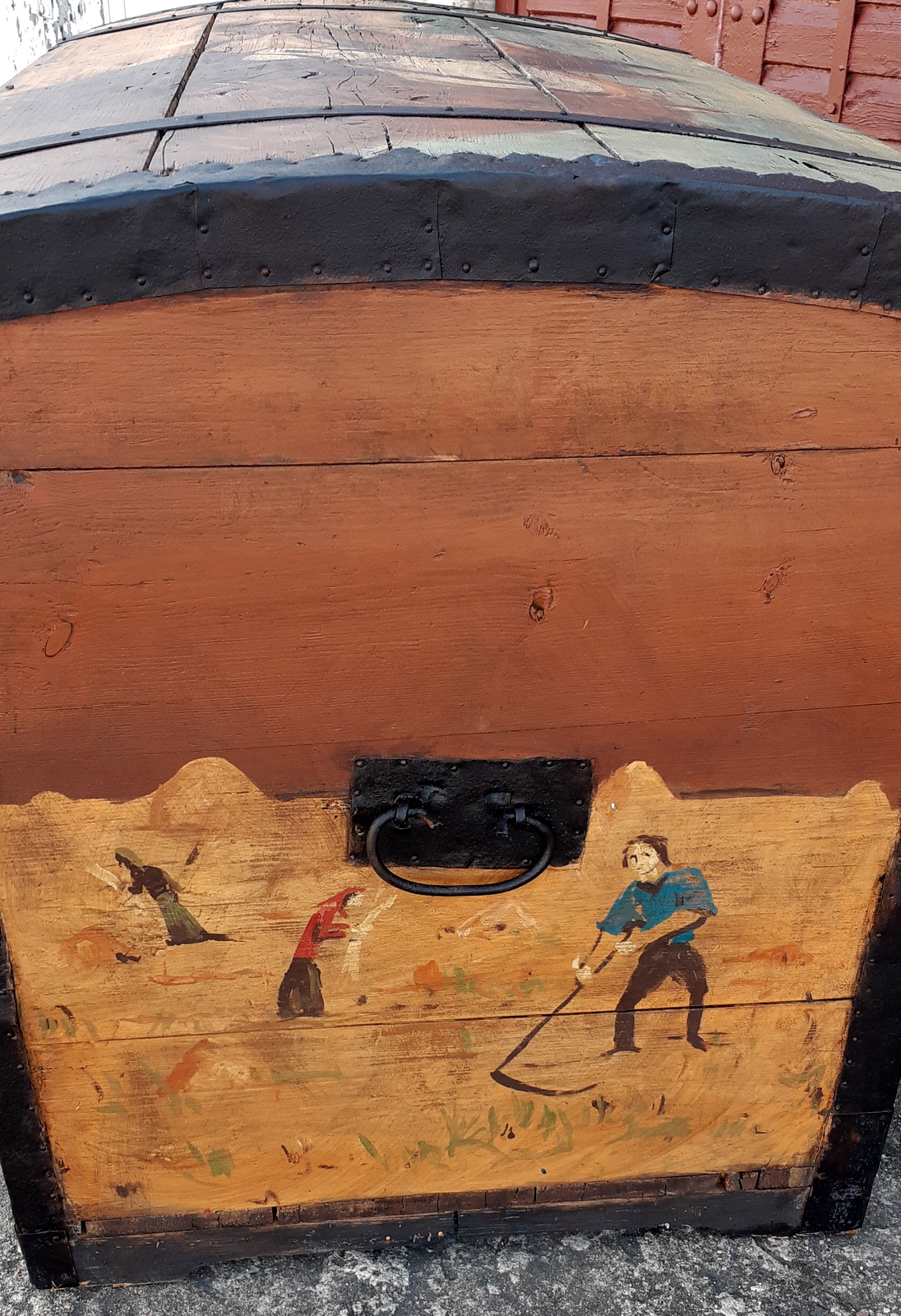 Senovinė meniška Kraičių Skrynia