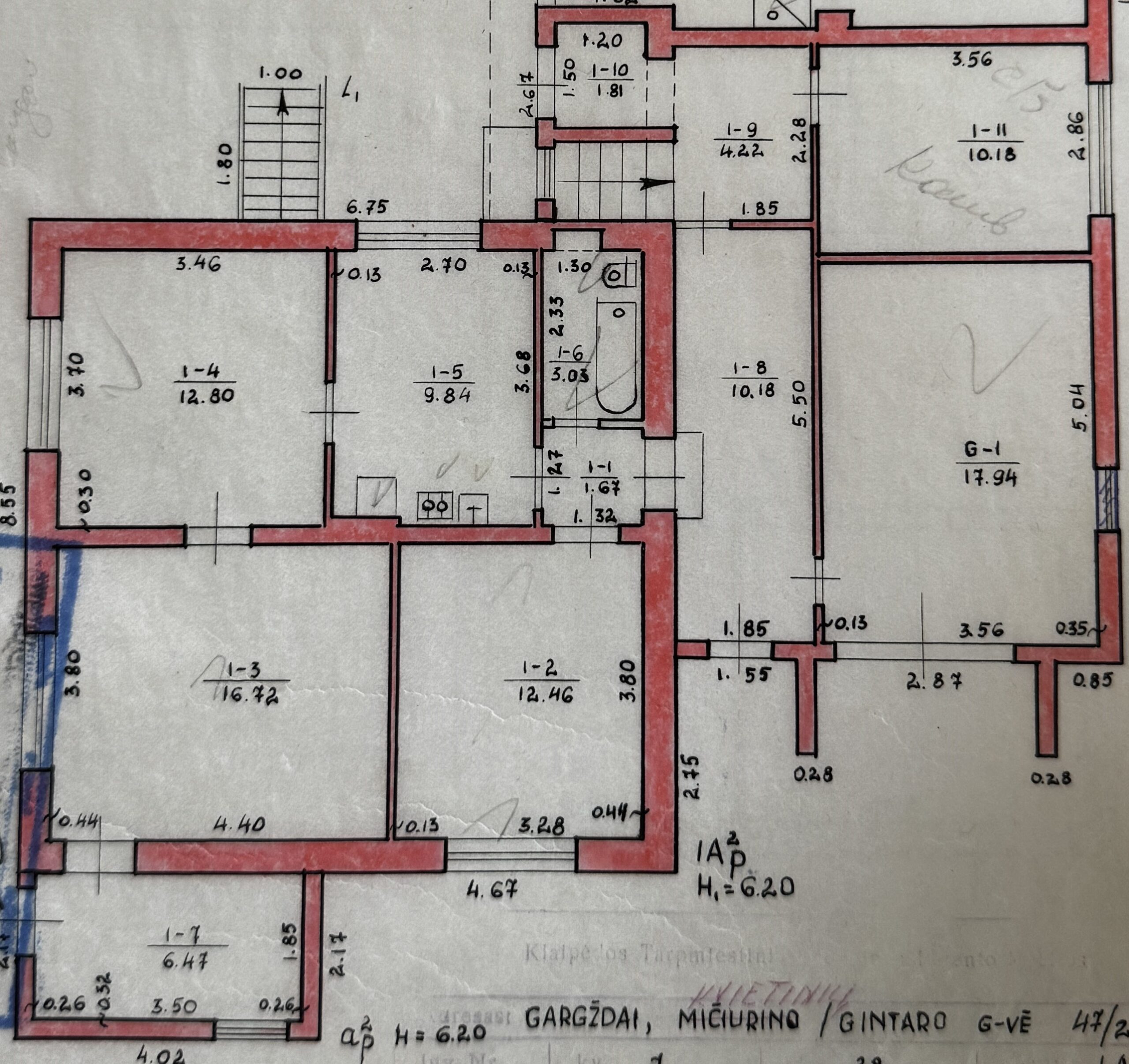 Parduodama namo dalis Gargždų miesto centre