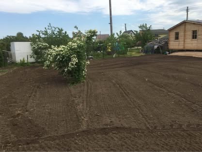 Sodas MANO VASARA, medinis namelis ir garazas