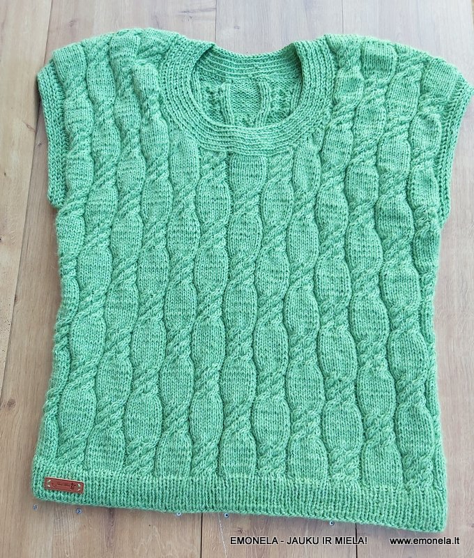 Liemenė didelė unisex universali žalia GERA NUOTAIKA