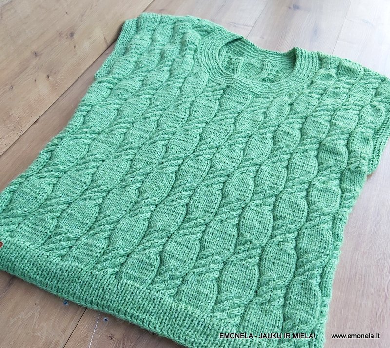 Liemenė didelė unisex universali žalia GERA NUOTAIKA