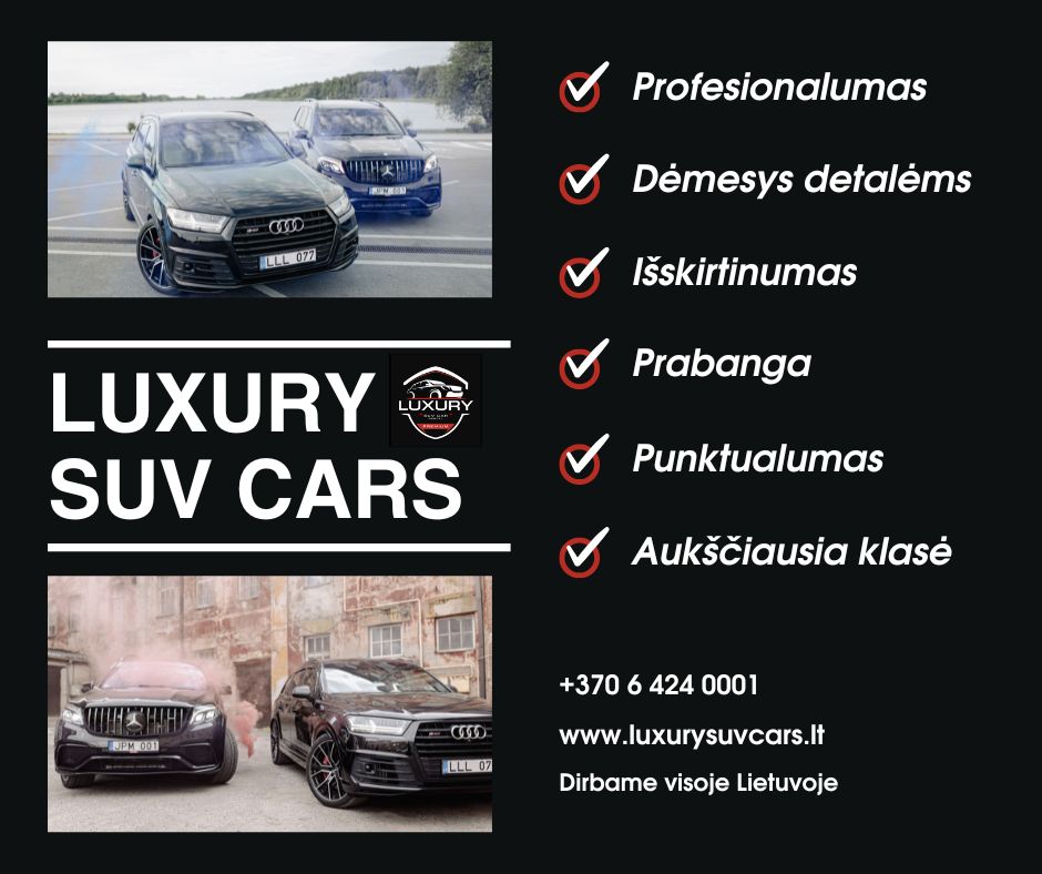 Prabangių automobilių nuoma su vairuotoju visoje Lietuvoje
