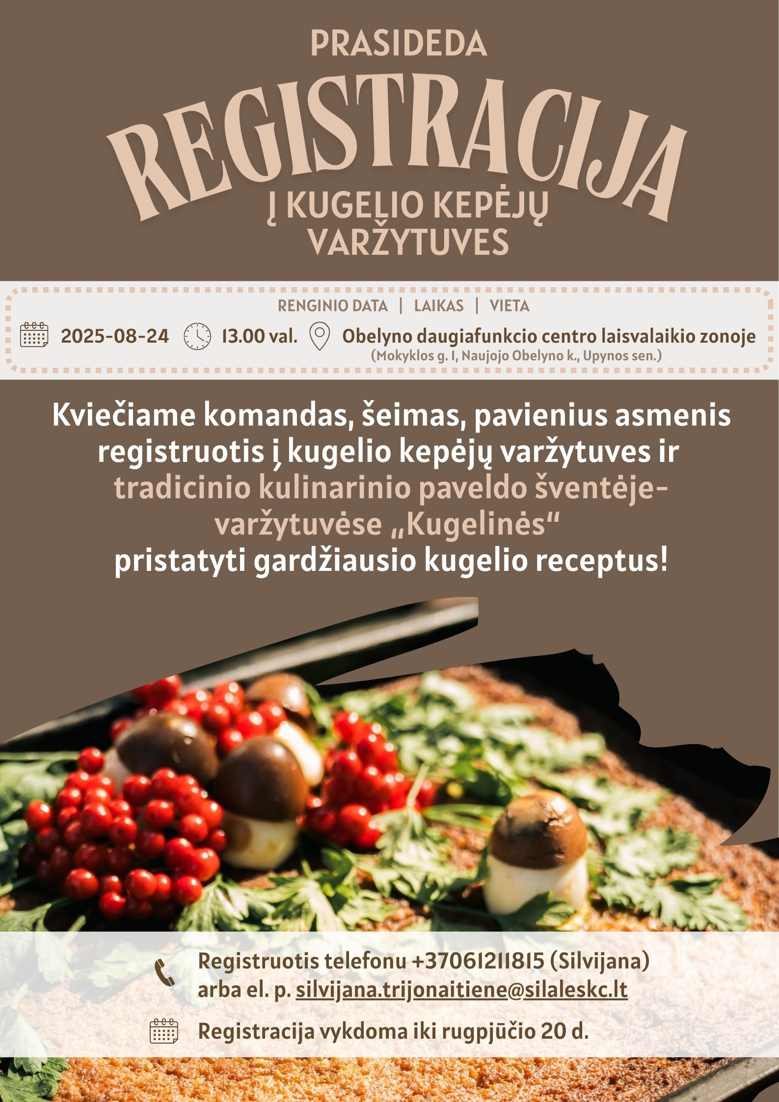 Tradicinio kulinarinio paveldo šventė varžytuvės „Kugelinės”