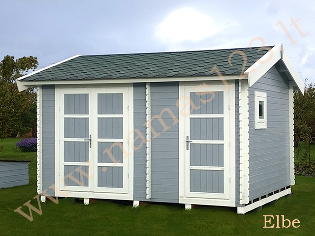 Namelis, nameliai, sodo namai ir mediniai vasarnamiai bei garažai.