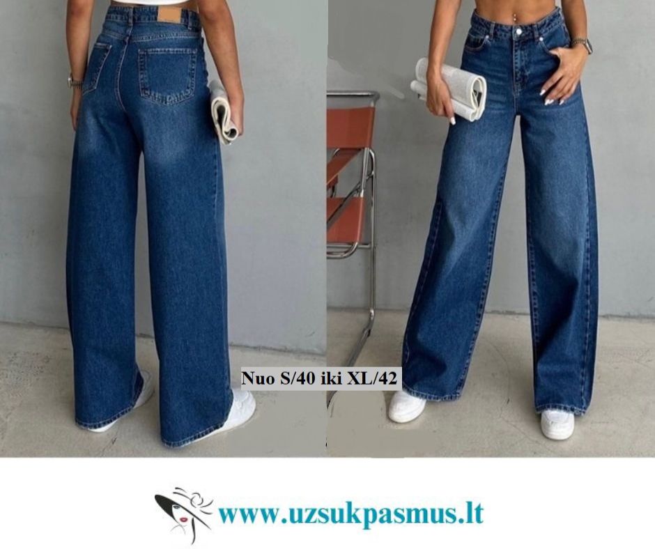 Wide platūs džinsai
