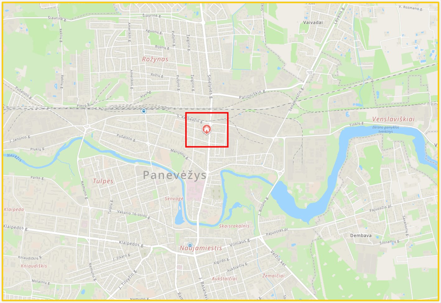 Parduodamas 1 kambario butas penktame aukšte, Panevėžyje.