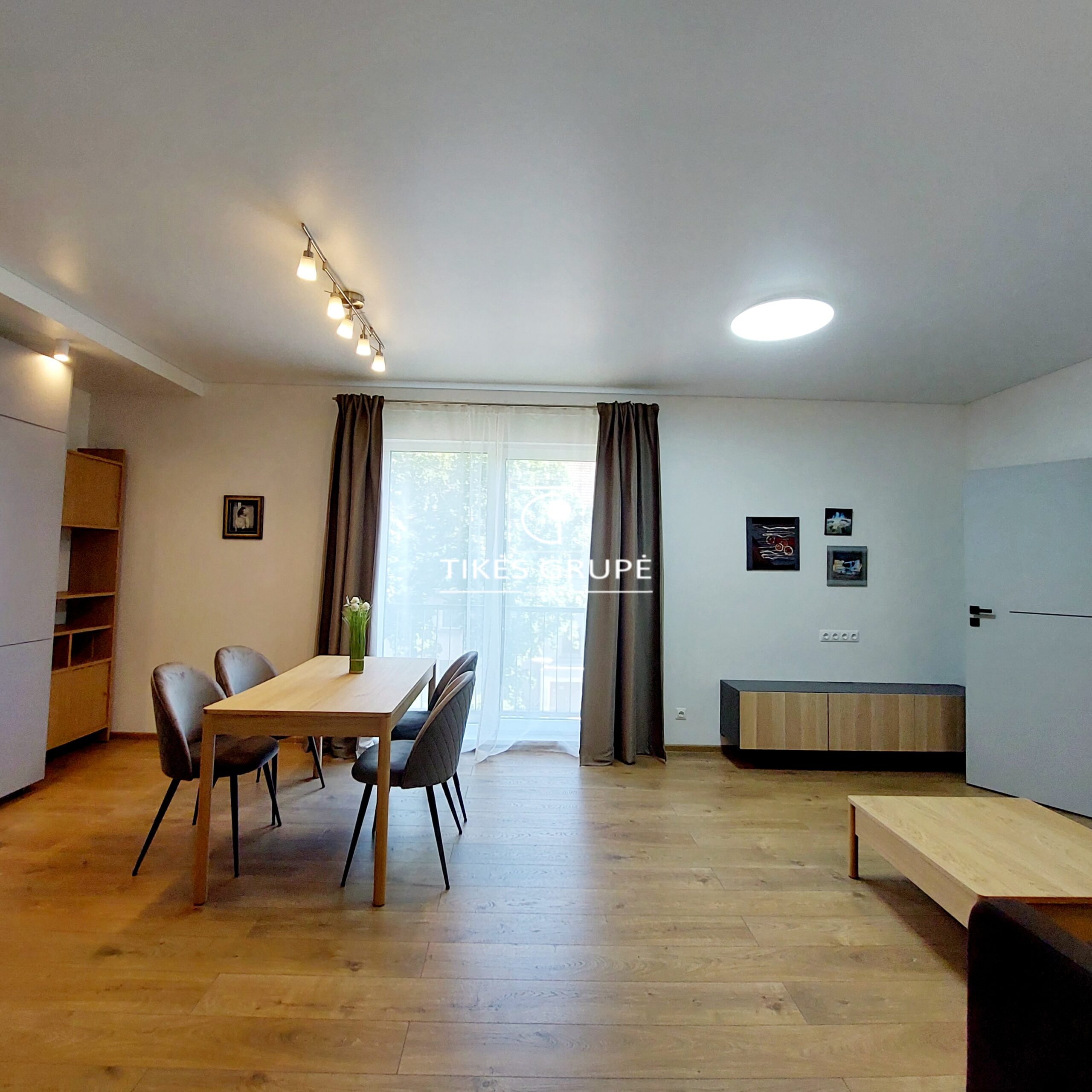 Naujos statybos name išnuomojamas 2 kambarių butas