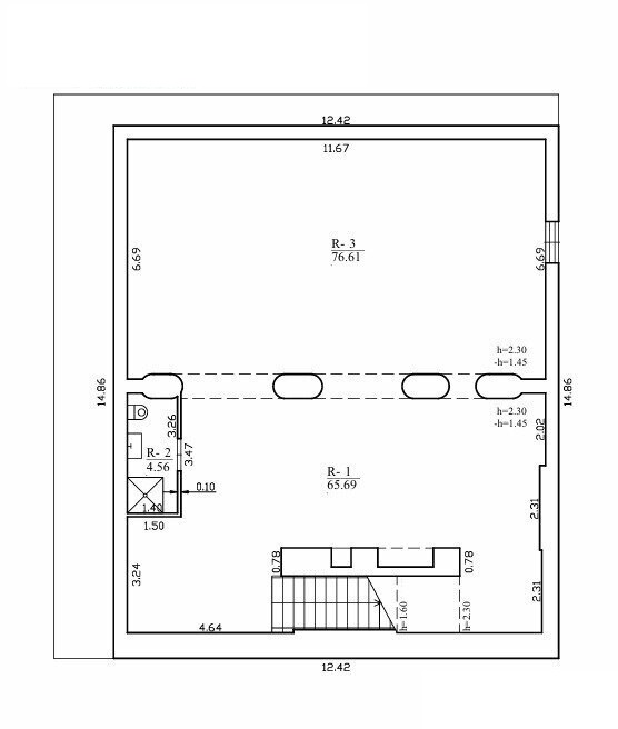 Išnuomojamas Komercinis patalpos Klaipėdos centre Priestočio g.