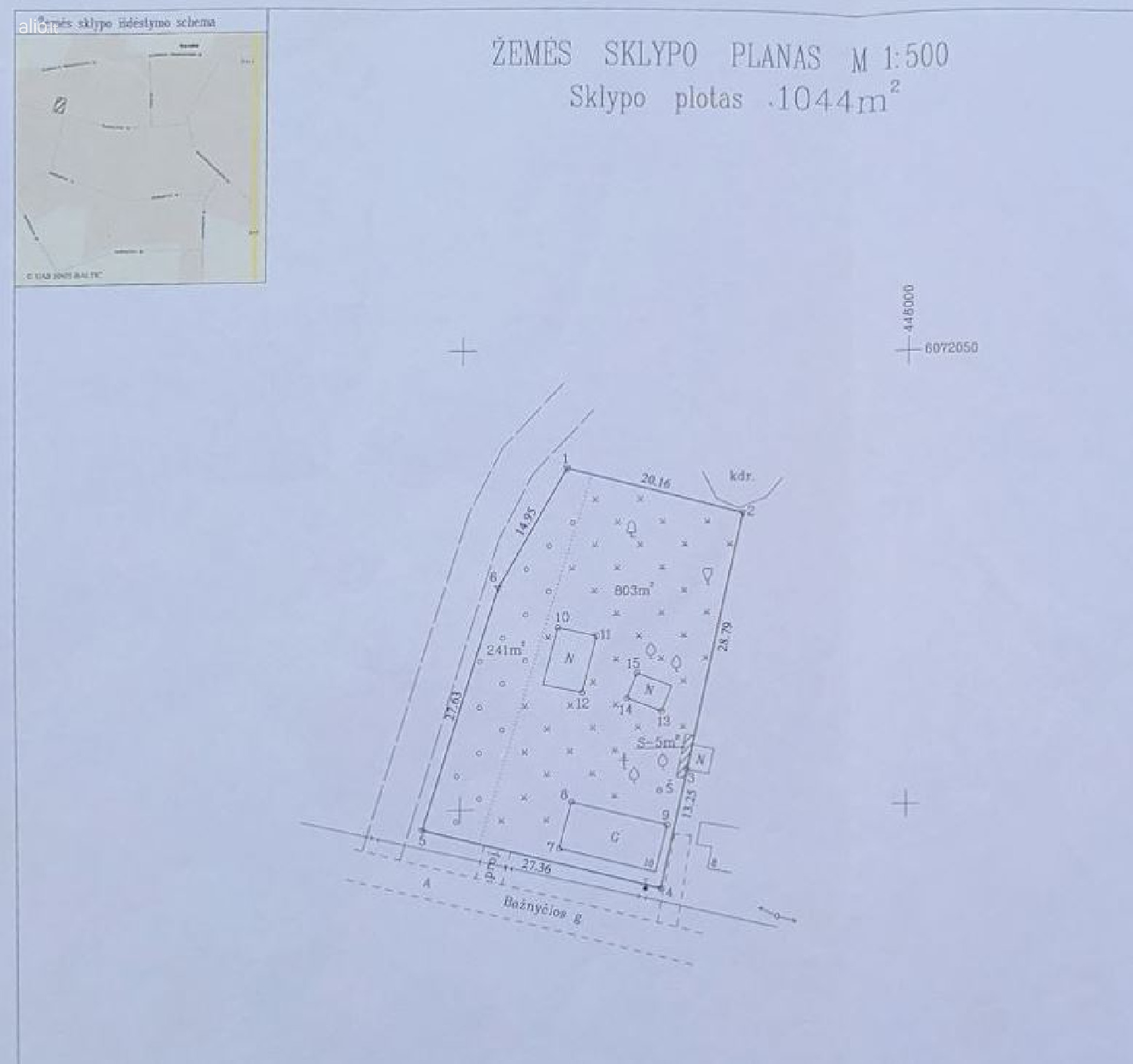 Parduodamas sklypas Šakių raj. Barzdu km.