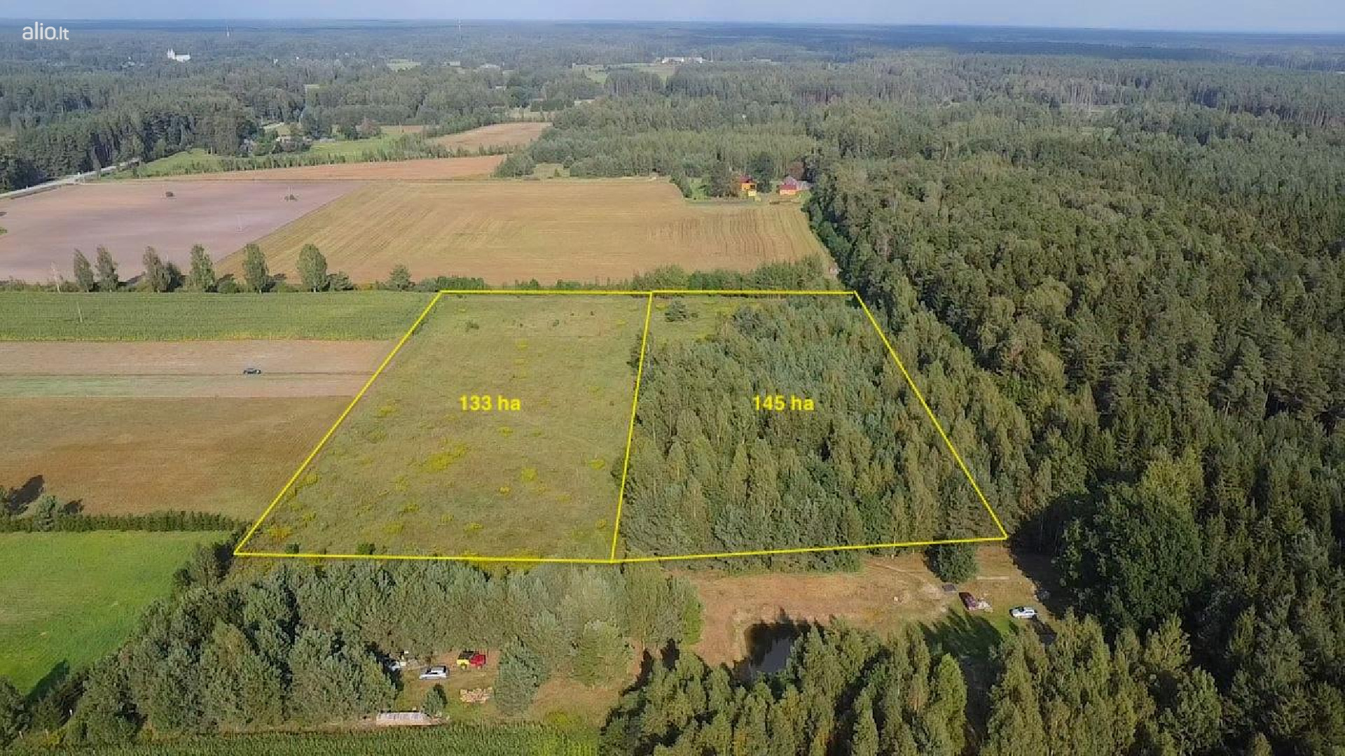 Parduodamas sklypas 1,45ha Kazlų rudos raj. Dambravimos km.