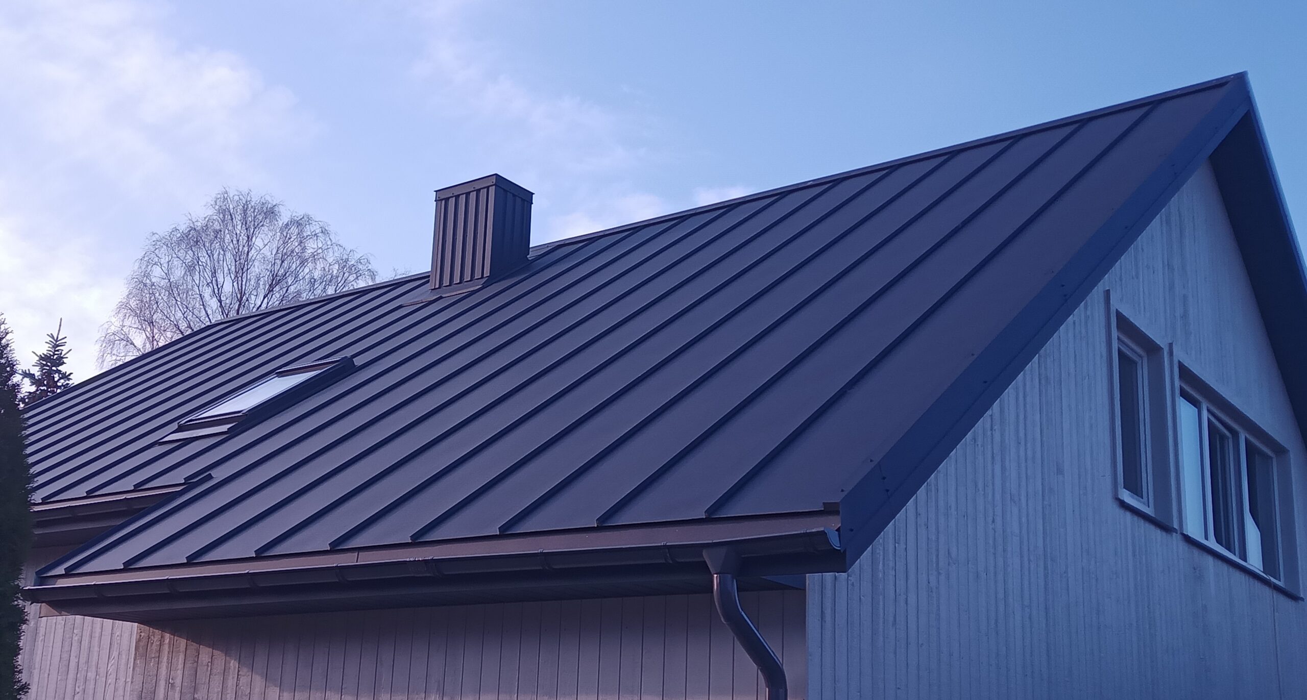 Stogo danga, lietaus sistema, skardos lanktiniai