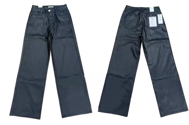 Tamprios vaškinės kelnės su aukštu liemeniu Dideli dydžiai