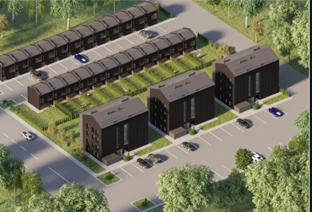 Parduodami naujos statybos name butai