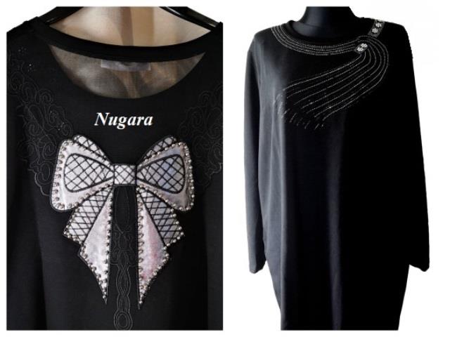 Suknelė apkūnioms su puošta nugara