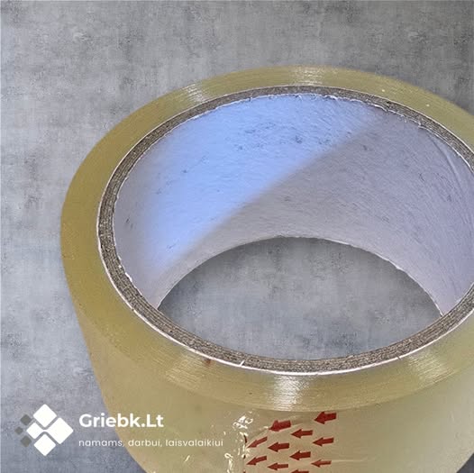 Skaidri lipni pakavimo juosta, 48mm x 54m