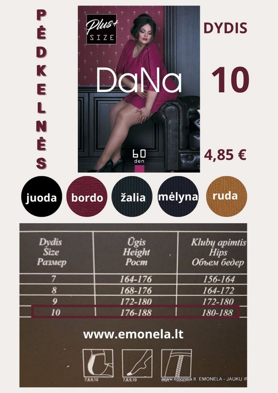 Pėdkelnės 60 den spalvotos