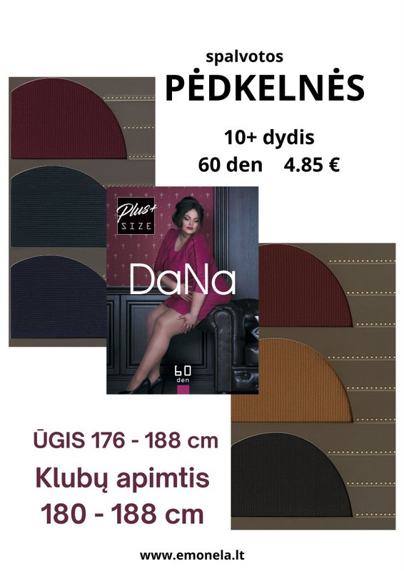 Pėdkelnės 60 den spalvotos