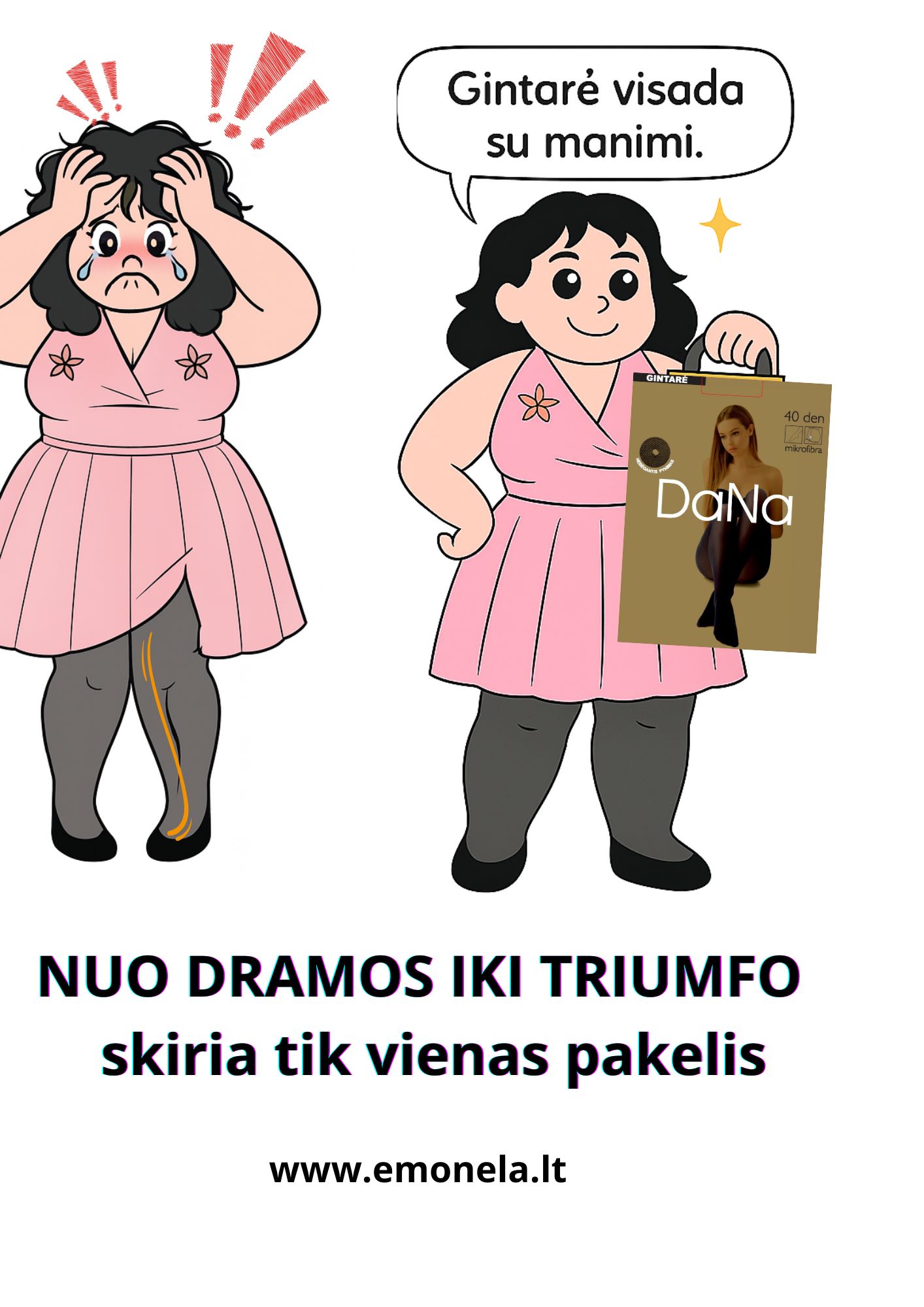 6XL Pėdkelnės 40 den – nebėgantis pynimas! Didesni dydžiai internetu