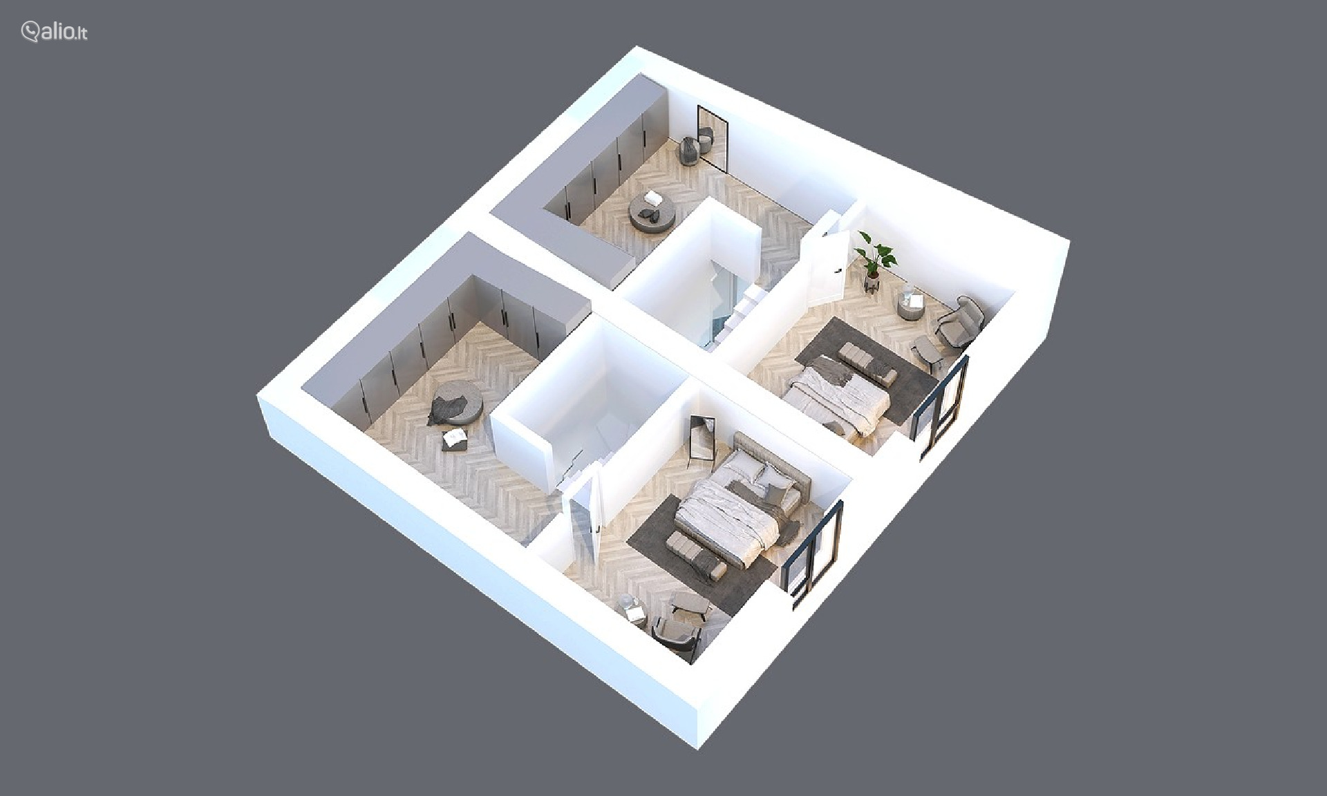 Parduodamas naujai pastatytas sublokuotas A++ klasės namas Vilniuje, Baltupiuose