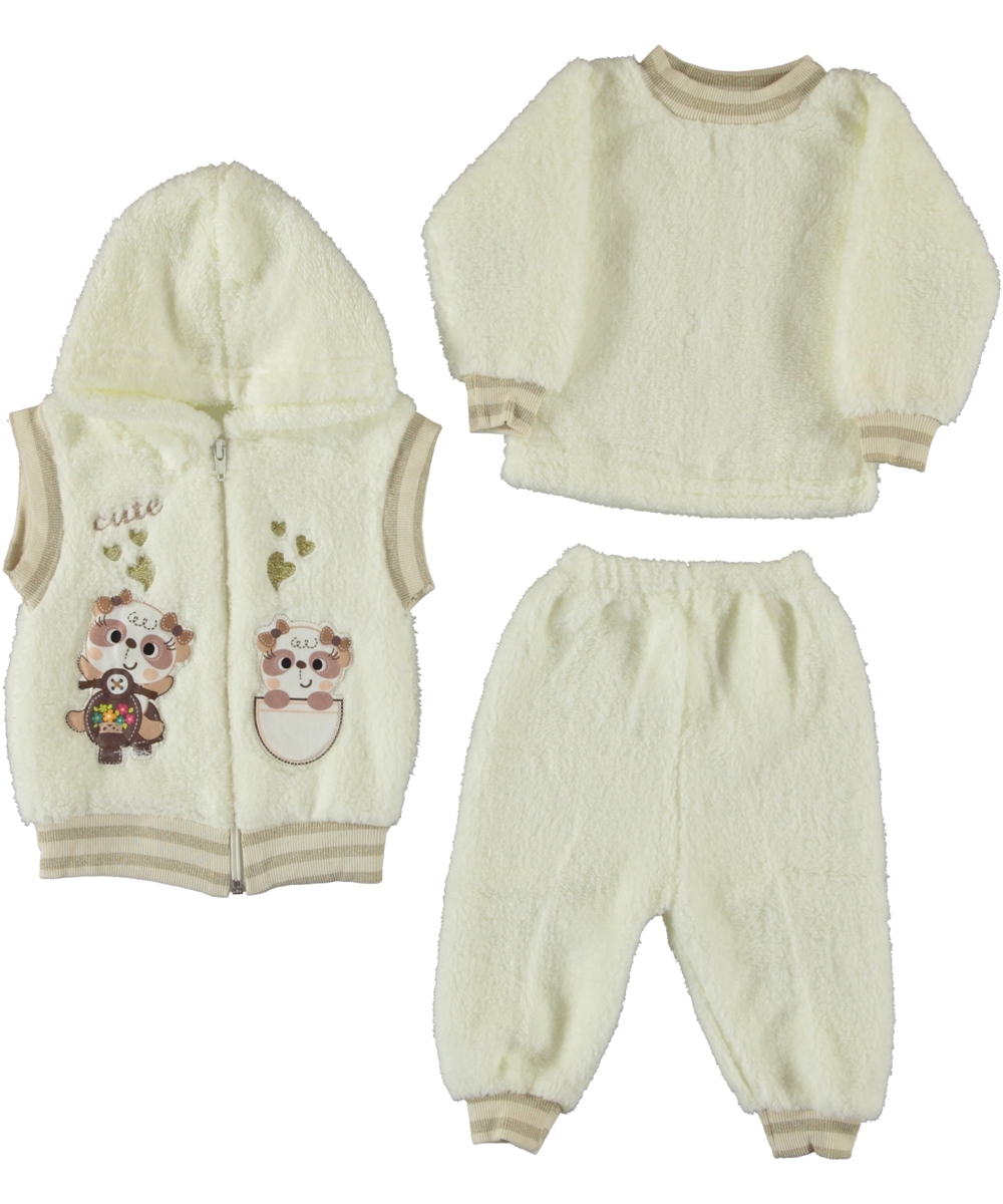 3 dalių baltas kostiumėlis Cute