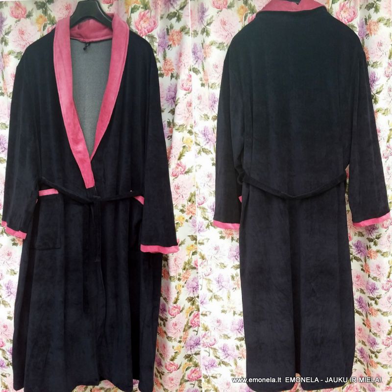 Chalatas TETA LINA, veliūrinis, didesnis dydis