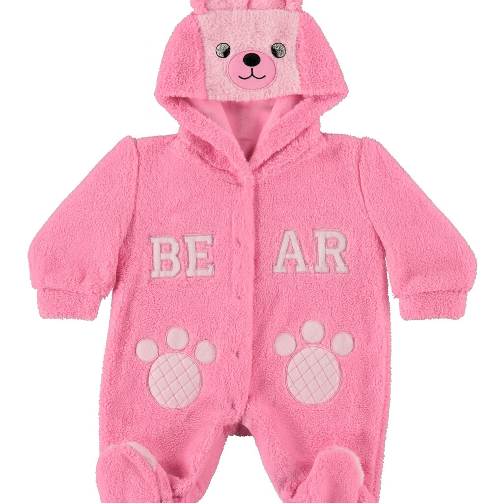 Rožinės spalvos kombinezonas Meška